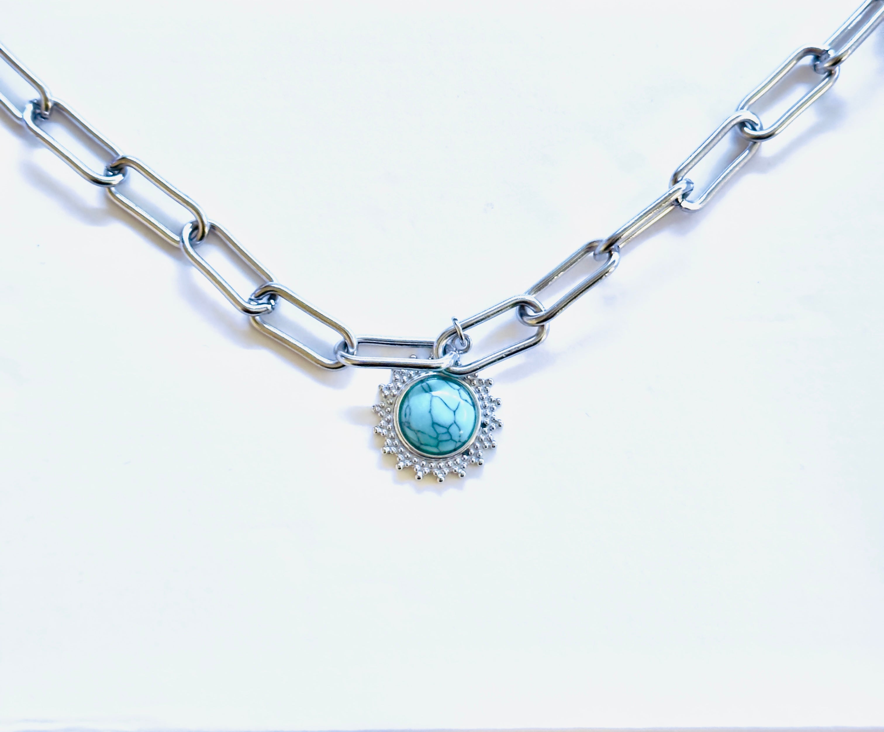 Collana con sole turchese