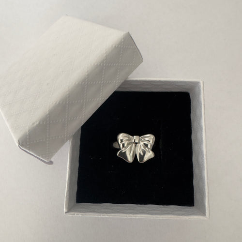 Anello Fiocco in Acciao Inox Silver