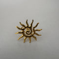 Anello Sole in Acciaio Inox Gold