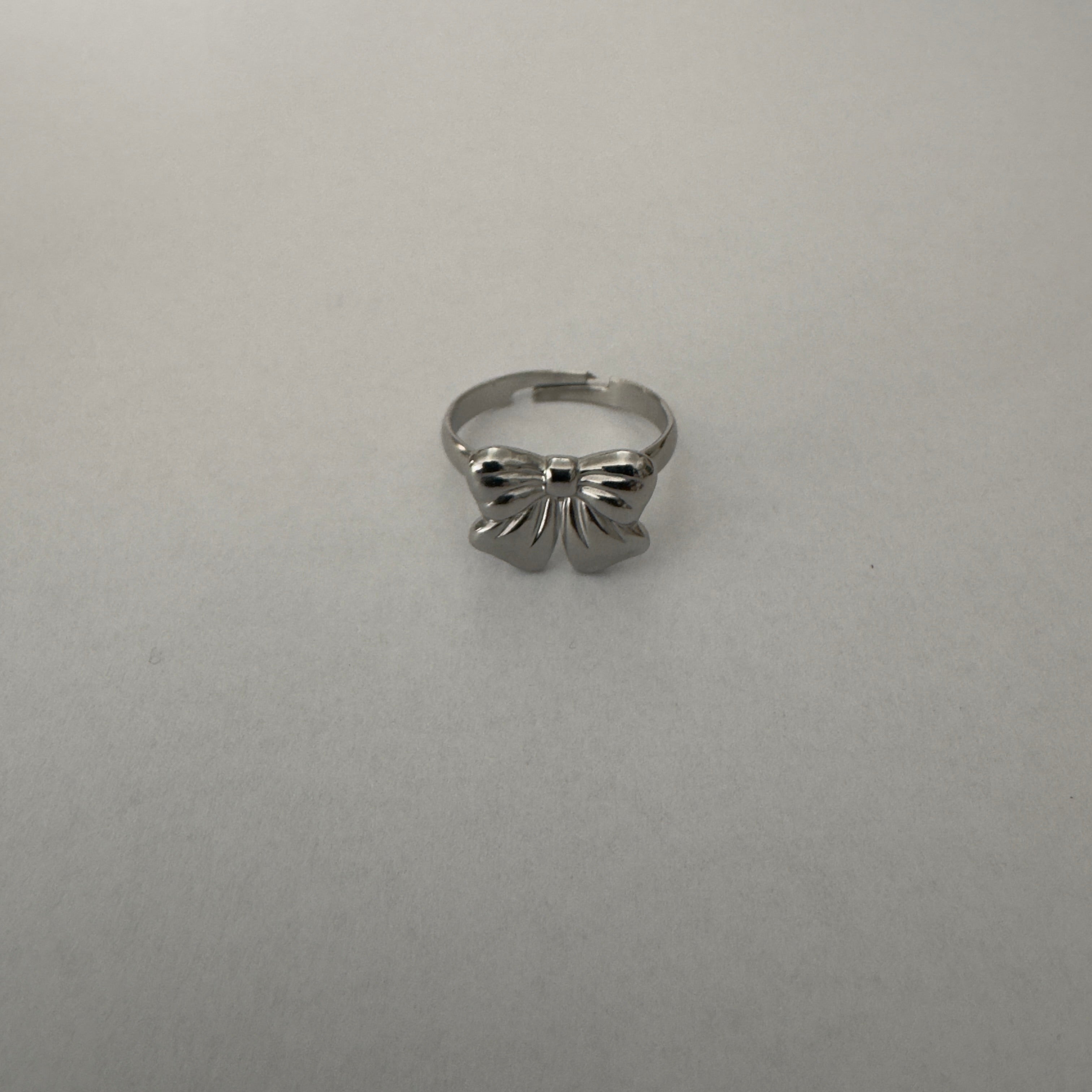 Anello Fiocco in Acciao Inox Silver