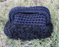 Borsa Clutch Fettuccia e Teddy Nera